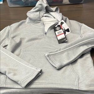 NWT! Under Armour Light Gray Hoodie. Youth XS
